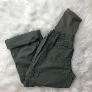 Motherhood Maternity Olive Green Cargo Crop Pants